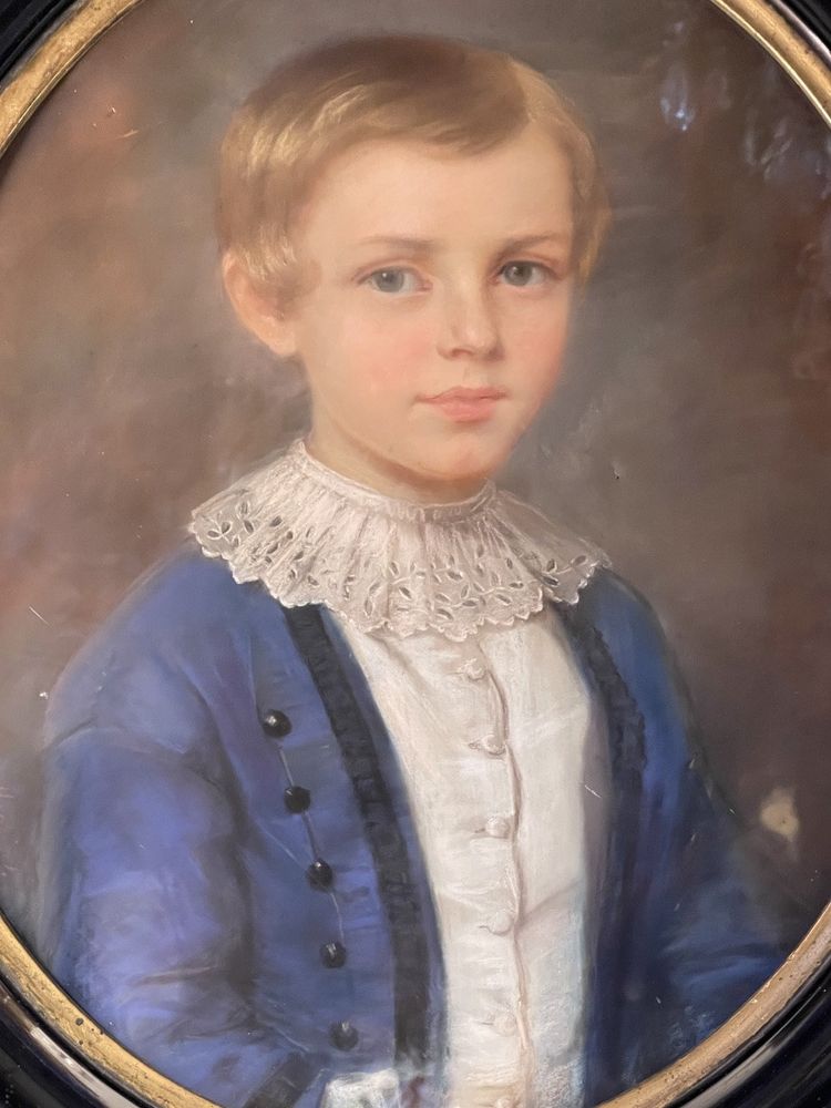Portrait of a young boy, 19th century pastel