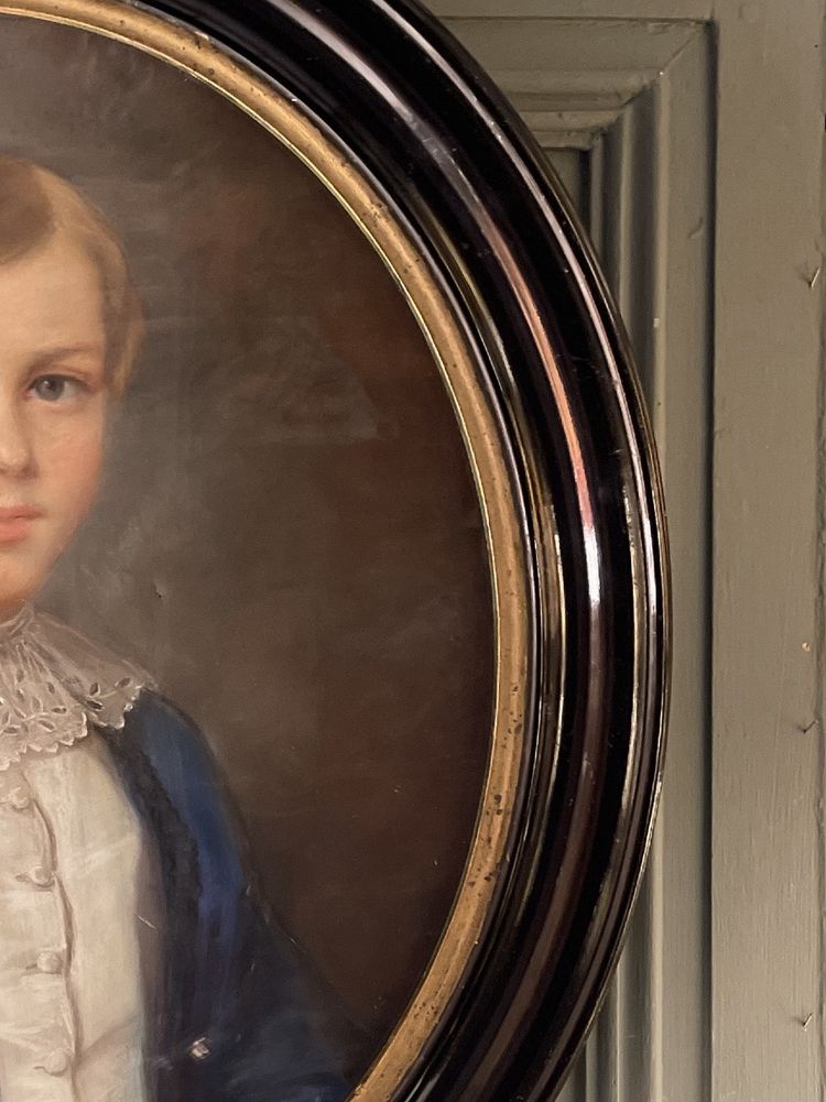 Portrait of a young boy, 19th century pastel