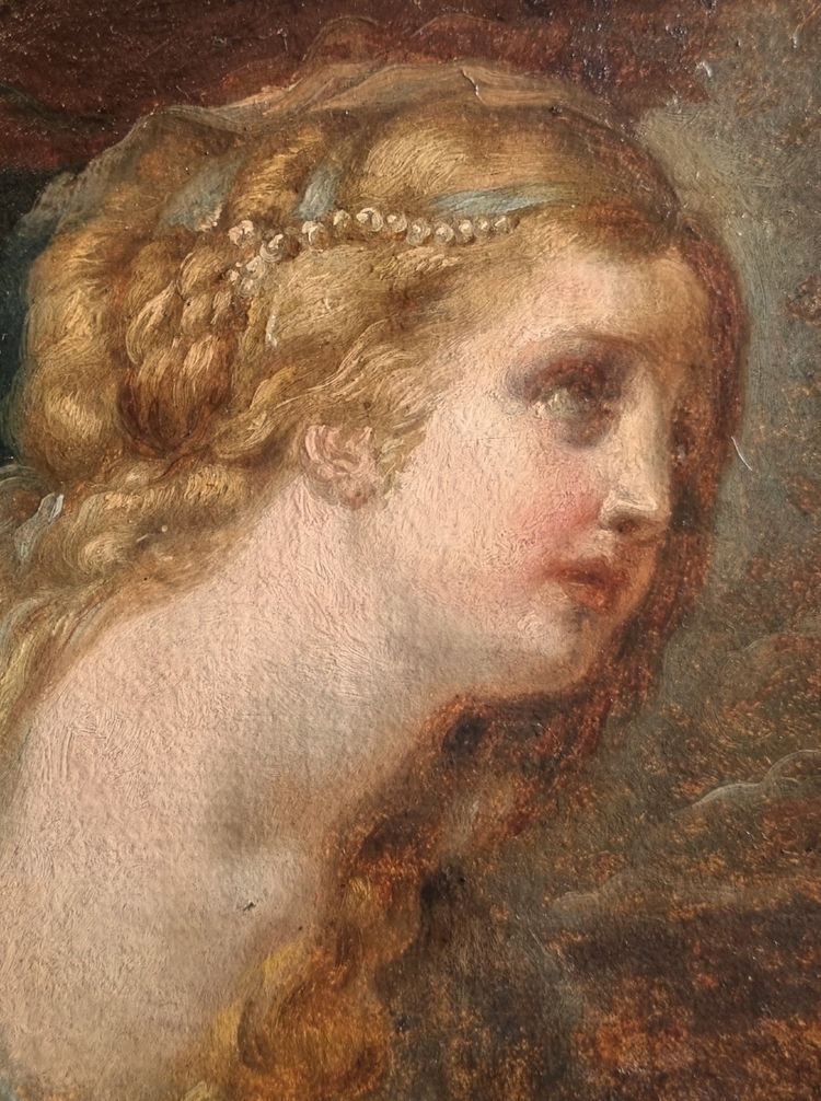 Jean-Baptiste GREUZE (Entourage de) - Etude pur une Sainte Marie Madeleine