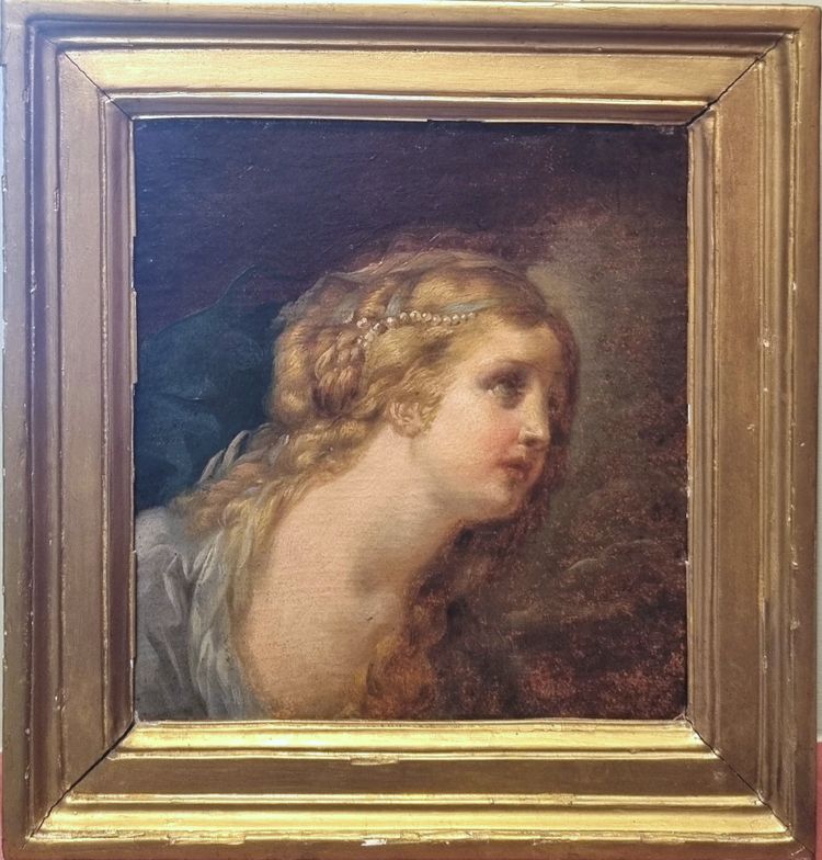 Jean-Baptiste GREUZE (Entourage de) - Etude pur une Sainte Marie Madeleine