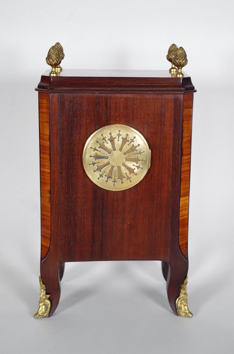 Pendule Transition en acajou marqueté et bronze doré – vers 1880