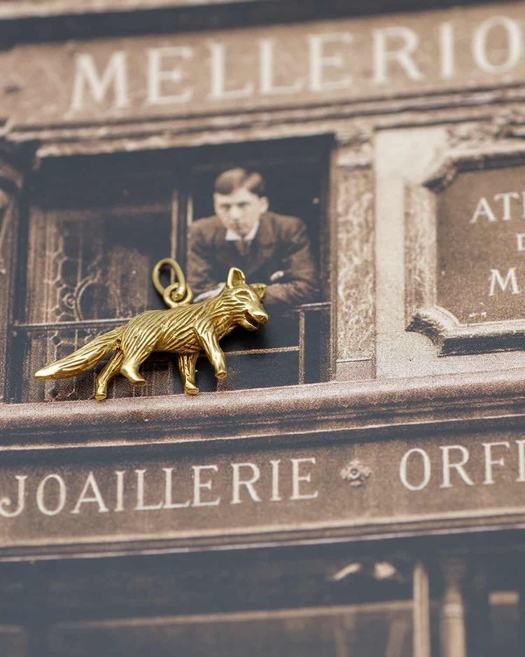 Mellerio dits Meller fox pendant in 18 karat gold 