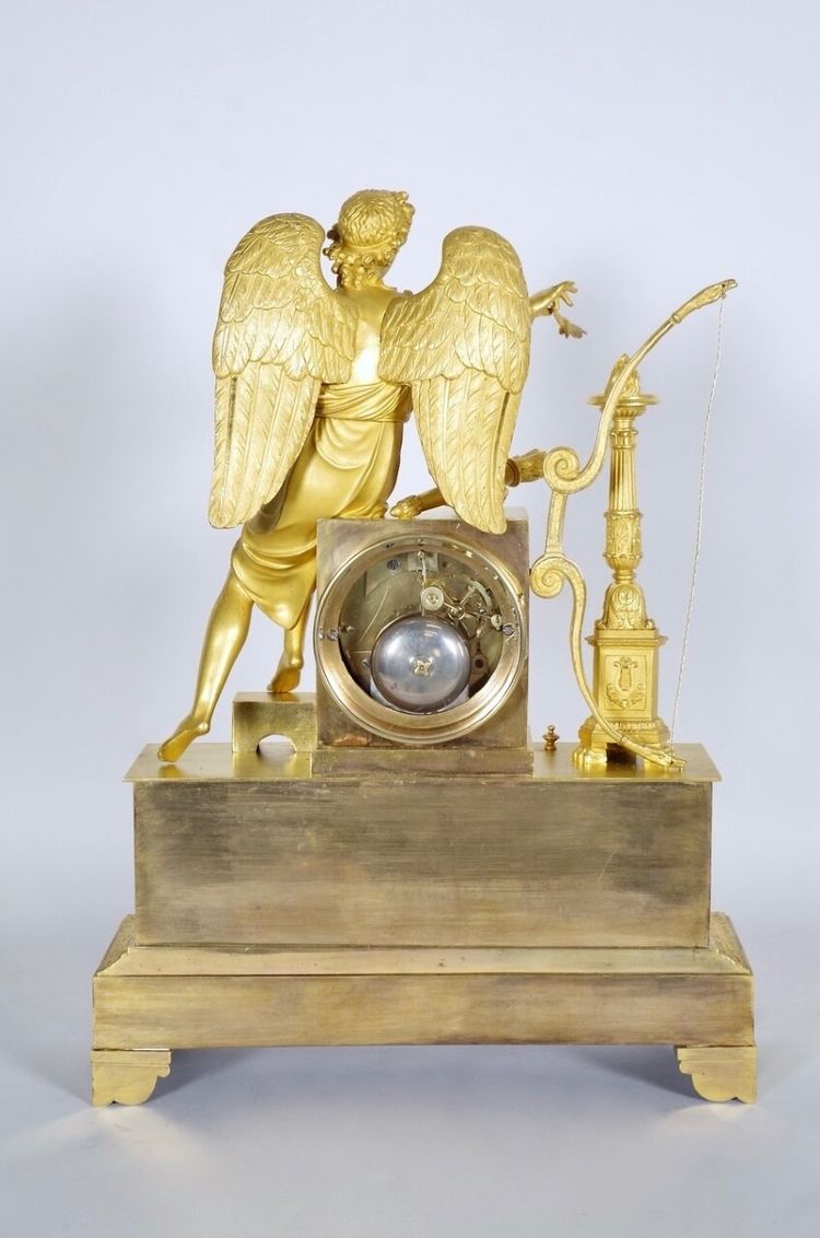 Gilded bronze "Allegory of Love" restoration clock, circa 1815