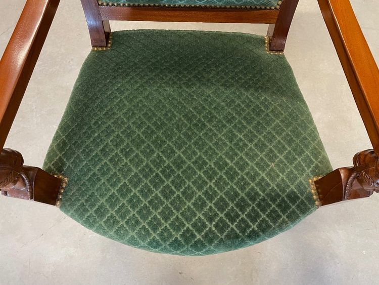 "Return from Egypt" Consulate-style armchair in mahogany, circa 1800