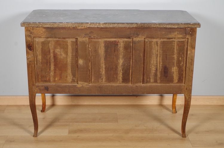 Commode maçonnique Transition en marqueterie de noyer, vers 1950