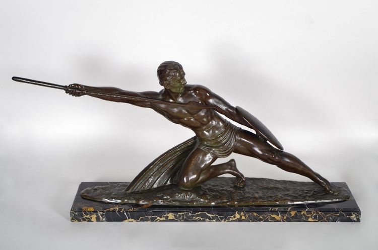Demetre Chiparus, Le Lanceur de javelot en bronze, vers 1930