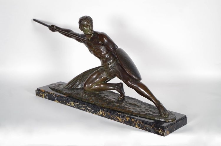 Demetre Chiparus, Le Lanceur de javelot en bronze, vers 1930