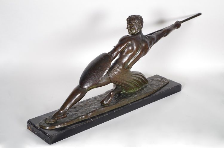 Demetre Chiparus, Le Lanceur de javelot en bronze, vers 1930
