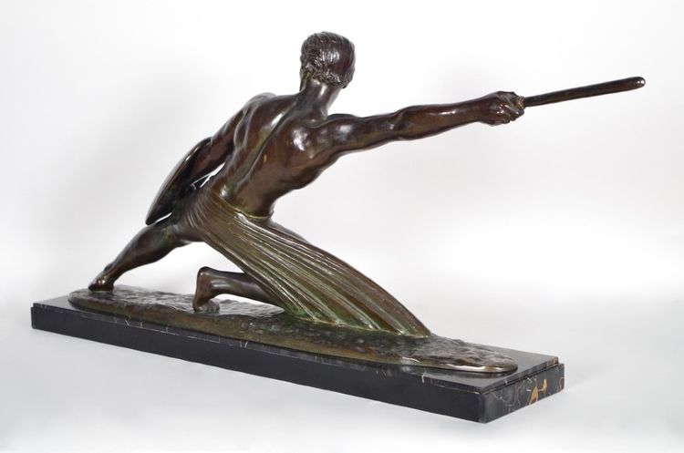 Demetre Chiparus, Le Lanceur de javelot en bronze, vers 1930
