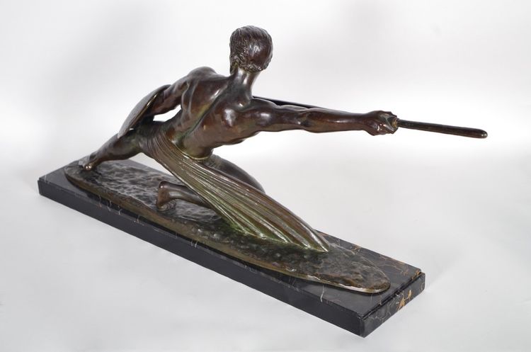 Demetre Chiparus, Le Lanceur de javelot en bronze, vers 1930