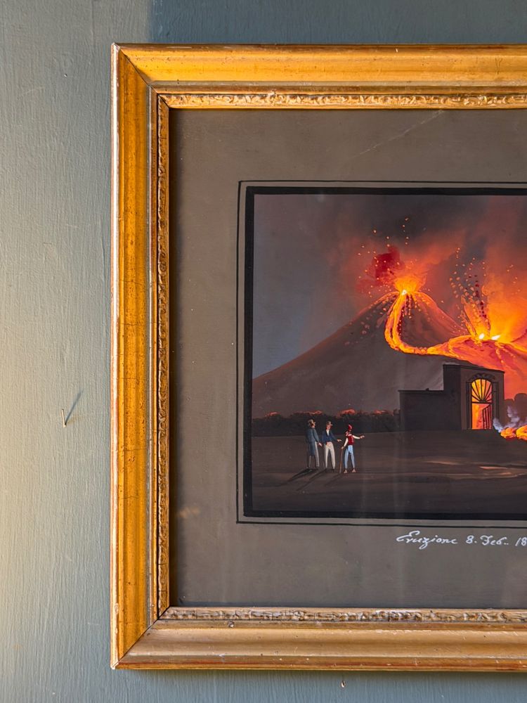 The 1850 Eruption Of Vesuvius, Neapolitan Gouache