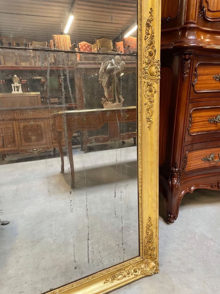 Louis-Philippe mirror in gilded wood with mercury-coated tin, circa 1840