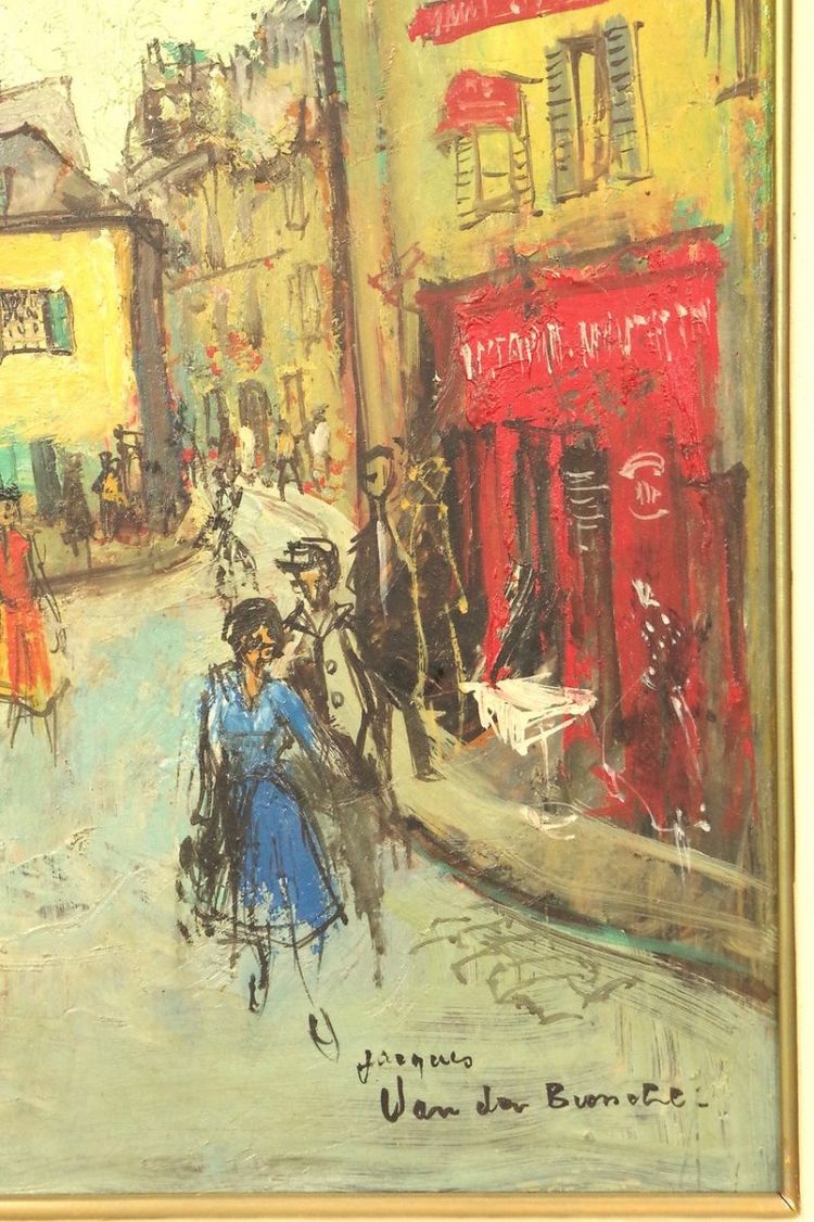 Jacques Van den Bussche (1925-2001) – Streets of Paris, oil on panel