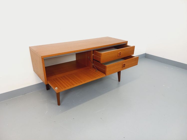 Small vintage Scandinavian teak sideboard from the 1960s