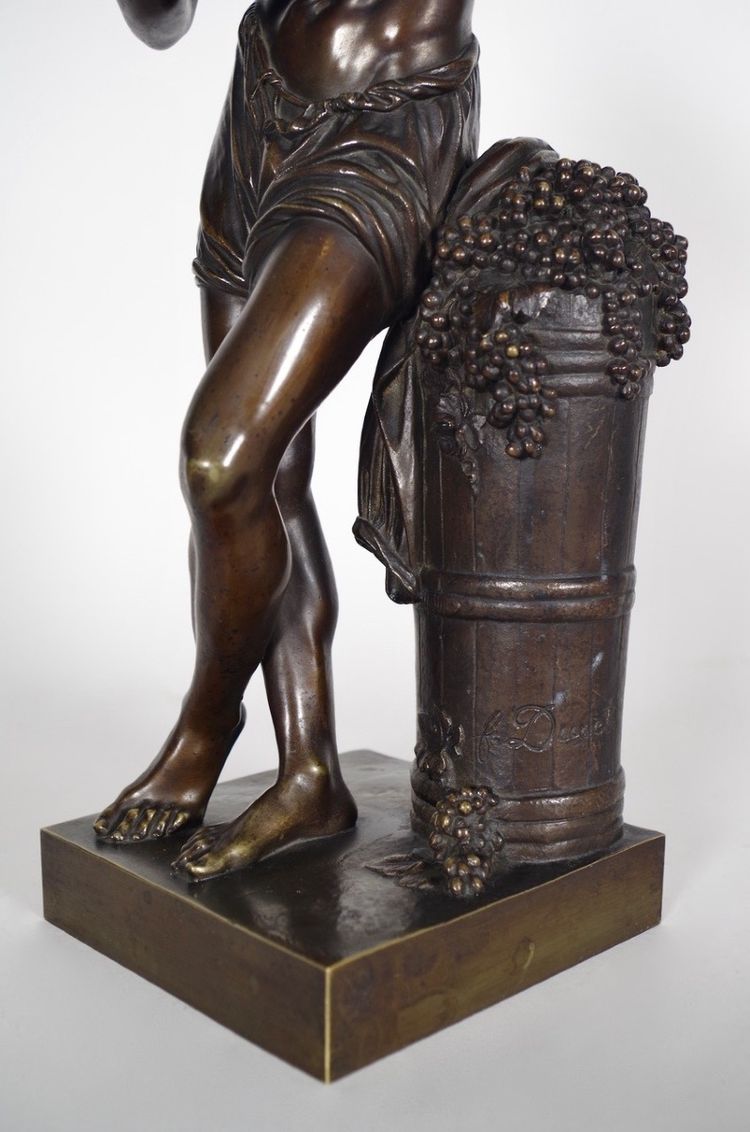 Francisque Joseph Duret (1804-1865) L'Improvisateur, bronze signé