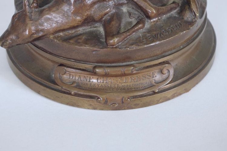 Henri Levasseur – Diana the Huntress, patinated bronze