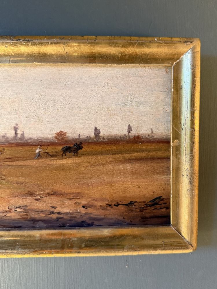 Plowing, a lively 19th-century landscape