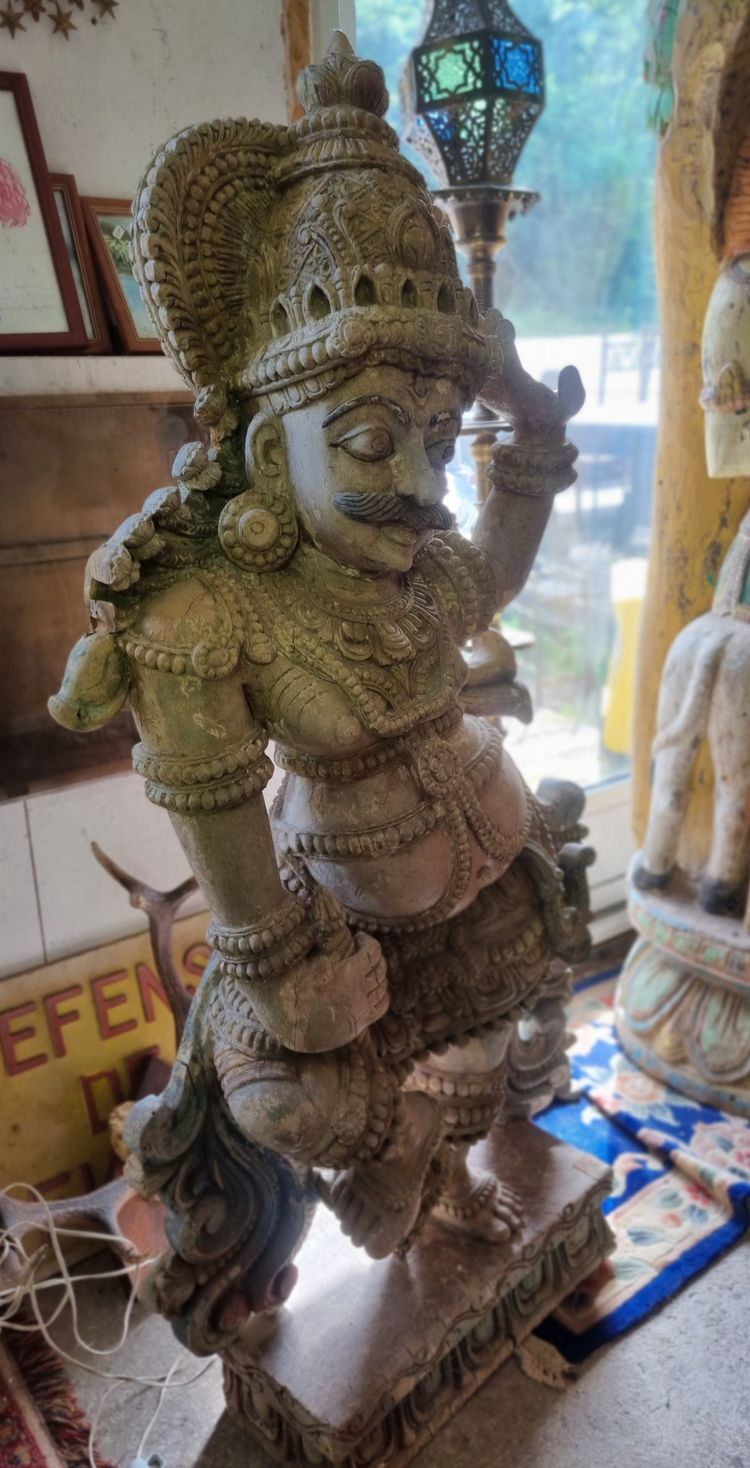 Sculpture XIX Indienne Garuruda grande dimmension