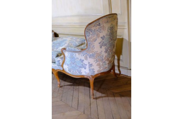 duchesse en bateau ou chaise longue en noyer époque Louis XV