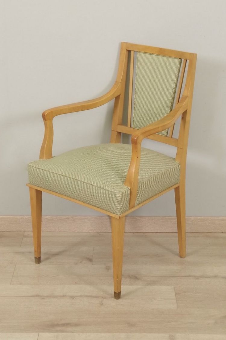 Paire de fauteuils Art Déco en sycomore, dans le goût de Jean Desnos