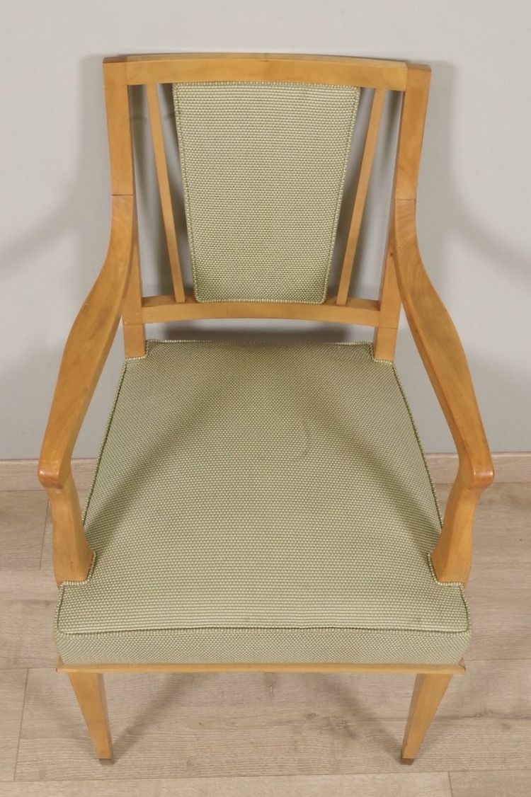 Paire de fauteuils Art Déco en sycomore, dans le goût de Jean Desnos