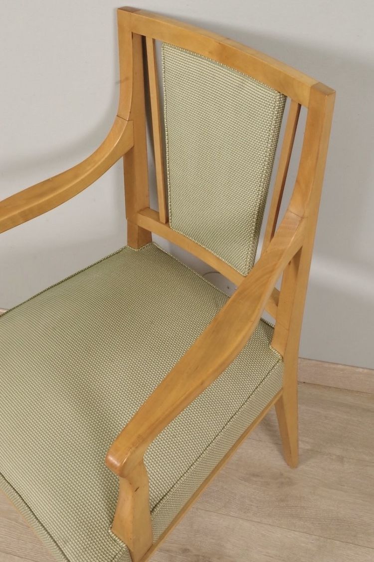 Paire de fauteuils Art Déco en sycomore, dans le goût de Jean Desnos