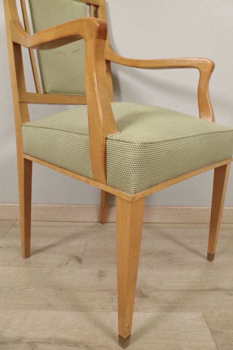 Paire de fauteuils Art Déco en sycomore, dans le goût de Jean Desnos