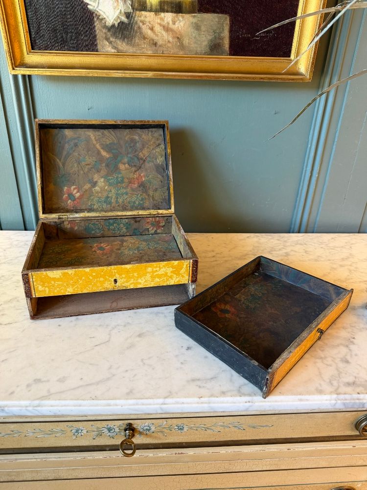 Lacquered wooden box, early 19th century