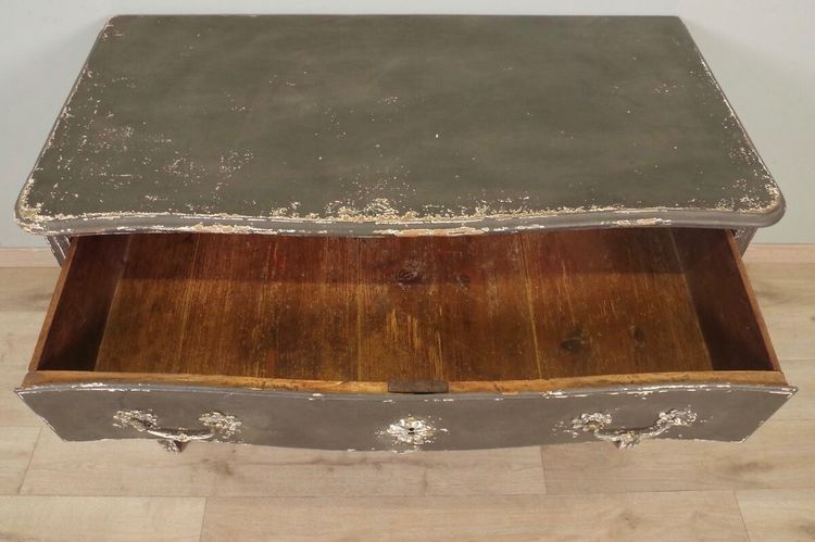 Commode Louis XIV relaquée grise – vers 1710