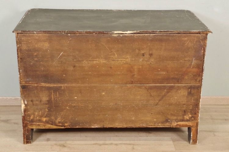 Commode Louis XIV relaquée grise – vers 1710