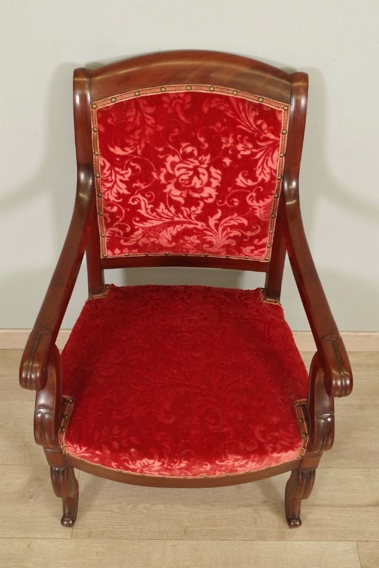 Suite de six fauteuils Restauration en acajou – vers 1815