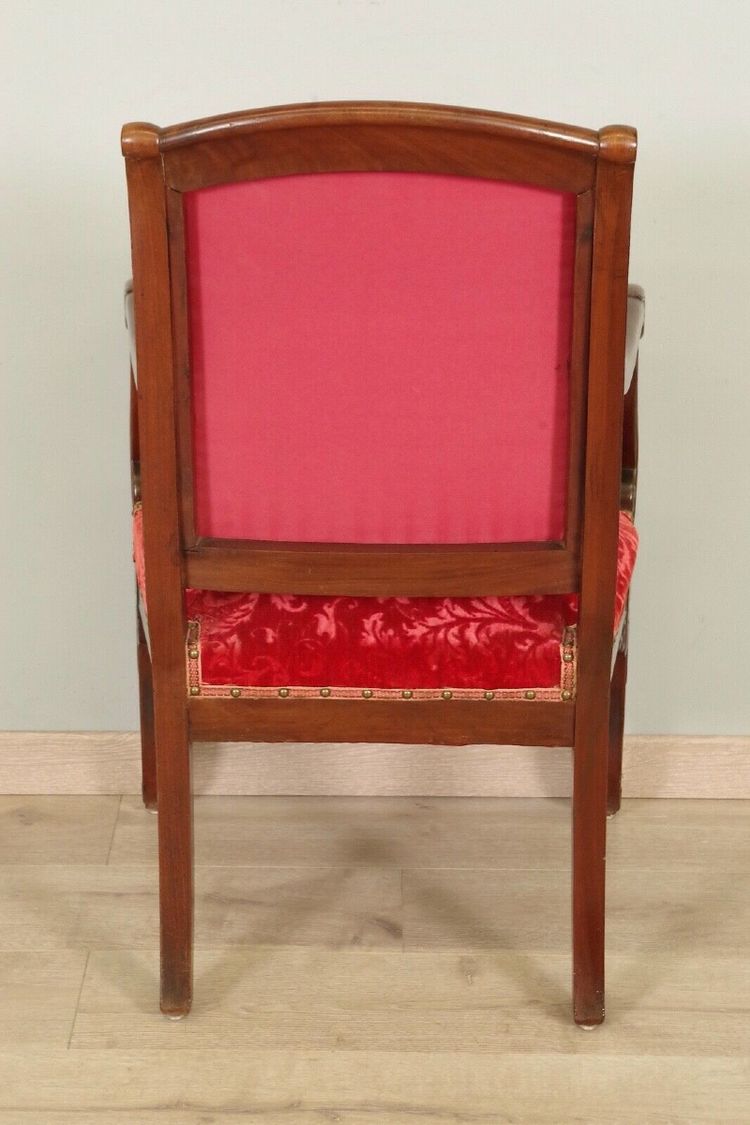 Suite de quatre fauteuils Restauration en acajou – vers 1815