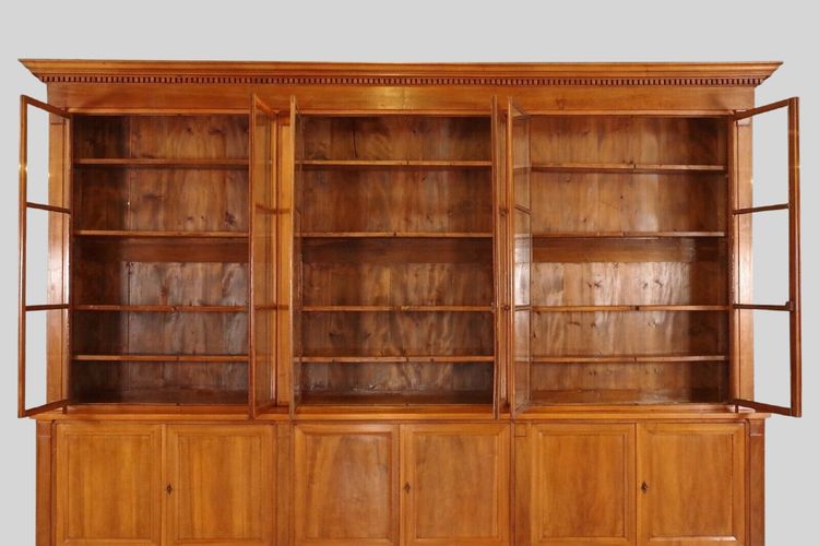 Grande libreria in noce in stile Impero con dodici ante - circa 1815