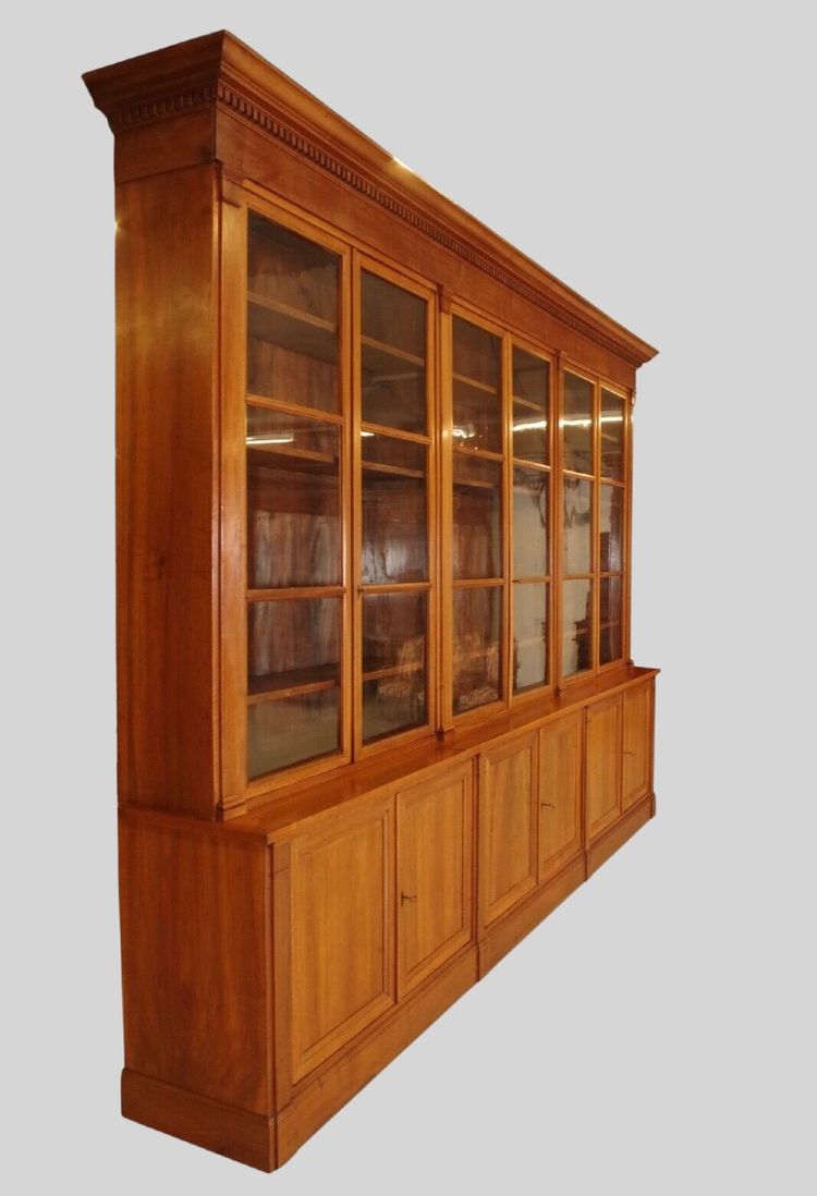 Grande libreria in noce in stile Impero con dodici ante - circa 1815