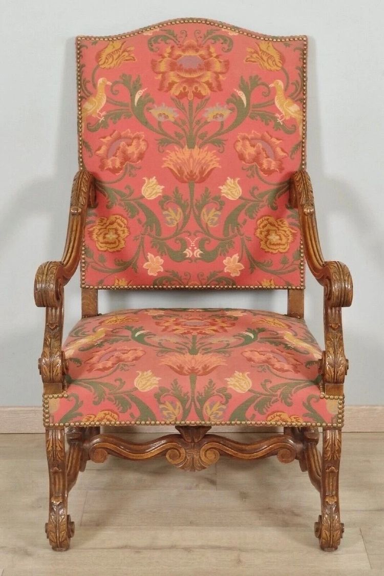 Paire de fauteuils Louis XIV en hêtre sculpté – vers 1900
