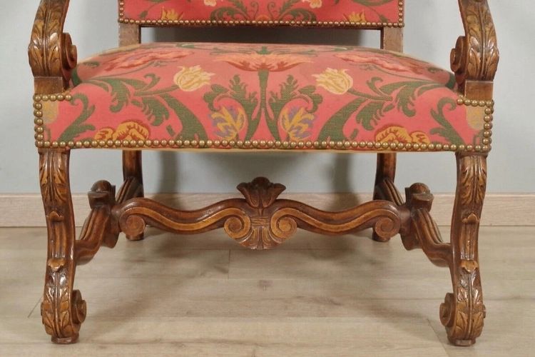 Paire de fauteuils Louis XIV en hêtre sculpté – vers 1900