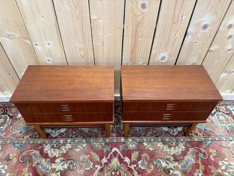 Coppia di comodini - Stile scandinavo - Teak massello - Anni '60