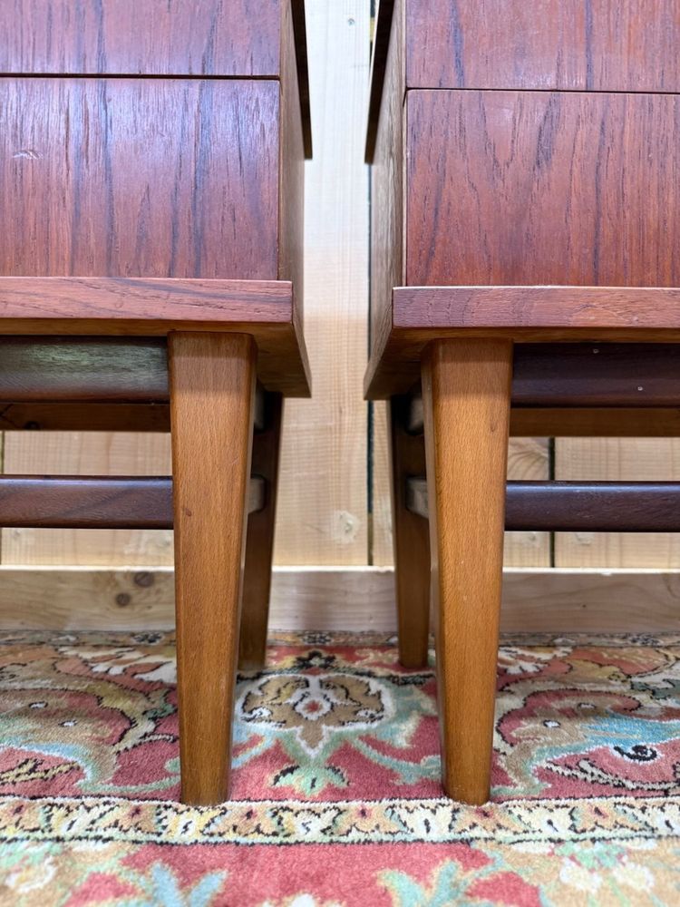 Coppia di comodini - Stile scandinavo - Teak massello - Anni '60
