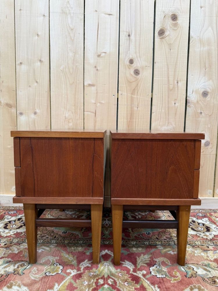 Coppia di comodini - Stile scandinavo - Teak massello - Anni '60