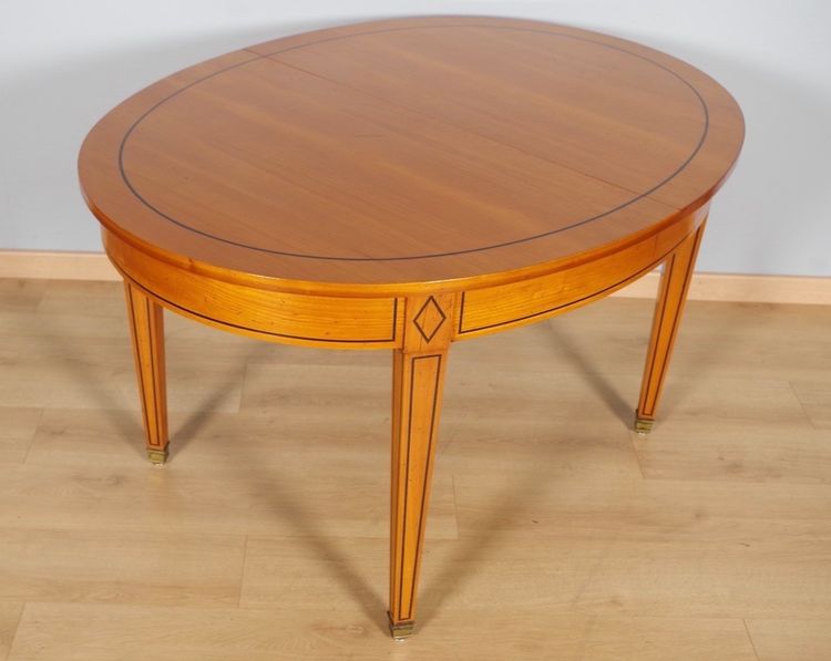 André Mailfert, table à manger Directoire en merisier, vers 1950