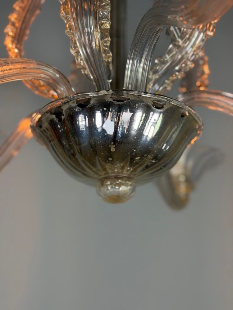 Venetian Murano glass chandelier, 5 light arms, circa 1920