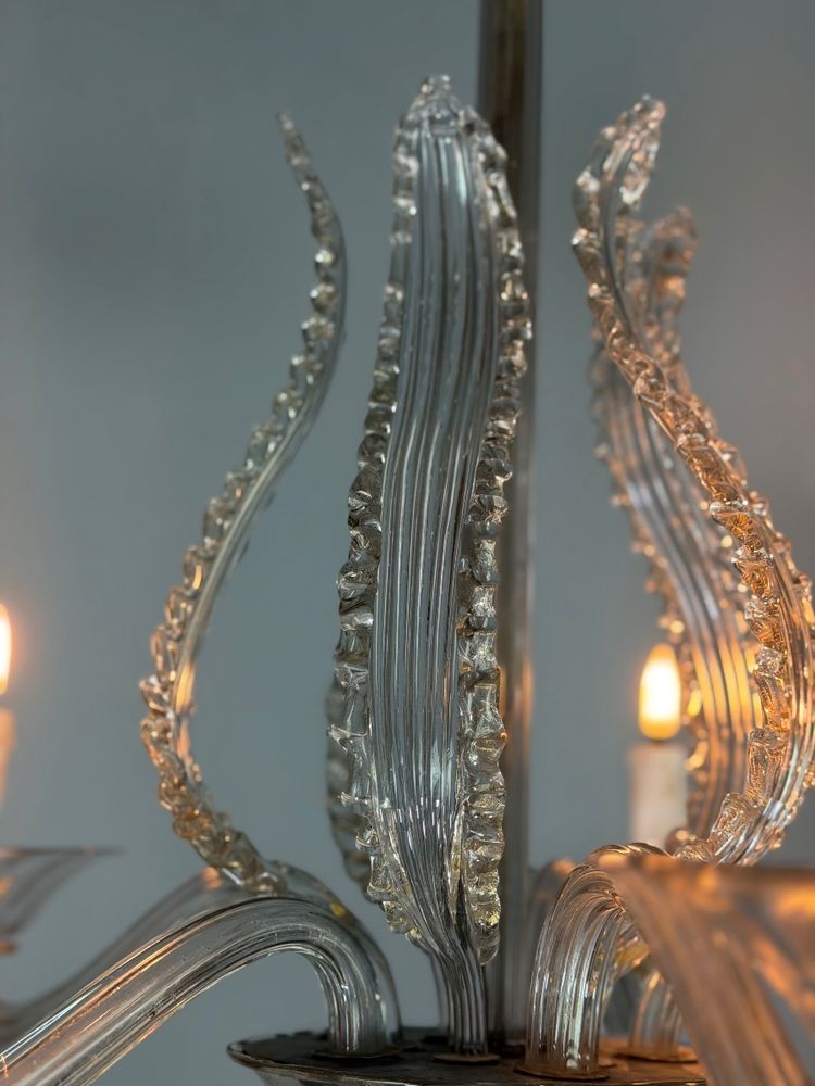 Venetian Murano glass chandelier, 5 light arms, circa 1920