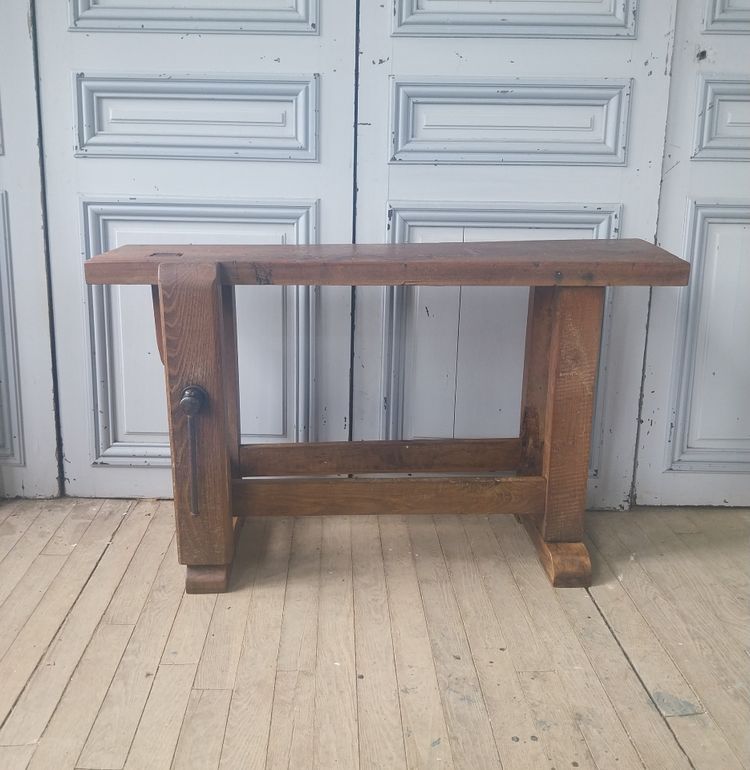 Small antique oak workbench