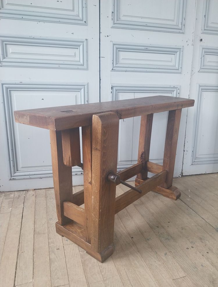 Small antique oak workbench