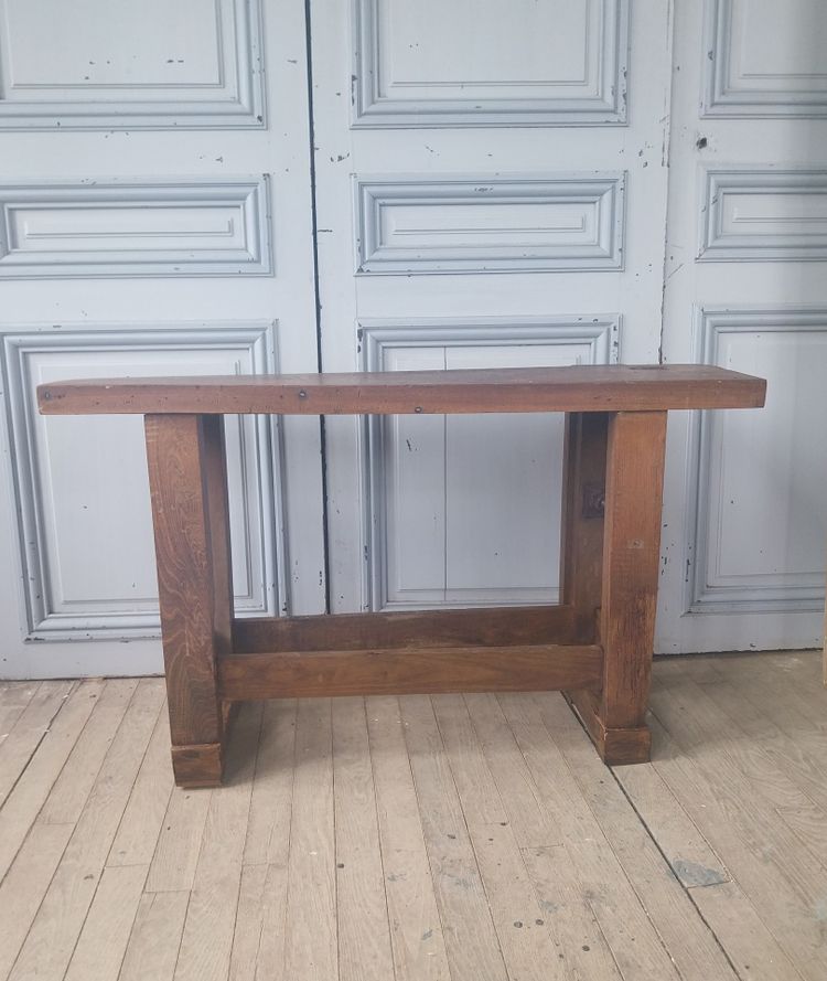 Small antique oak workbench