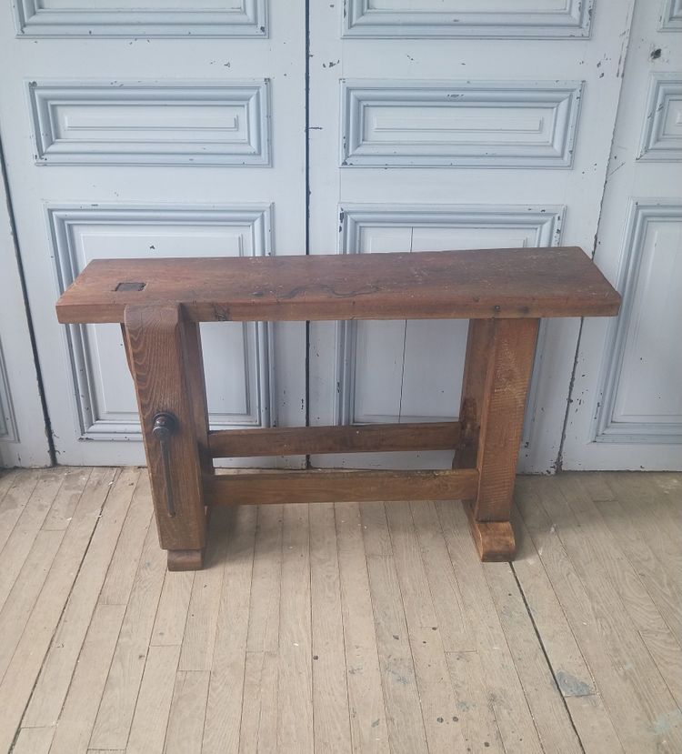 Small antique oak workbench