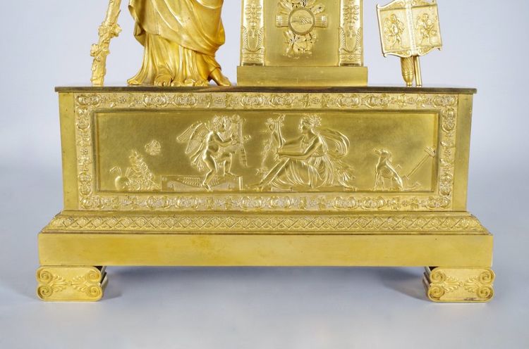 Important Empire allegorical clock of Love in gilt bronze, circa 1810