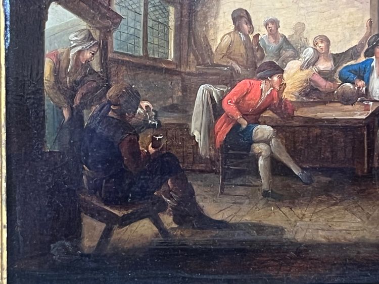 Painting, Dutch or Nordic School, late 18th century, Village Gathering, oil on panel