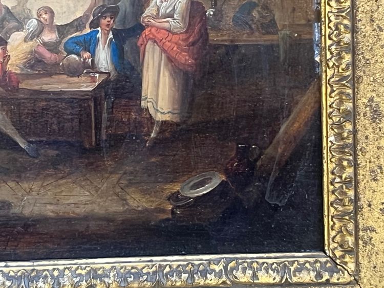 Painting, Dutch or Nordic School, late 18th century, Village Gathering, oil on panel