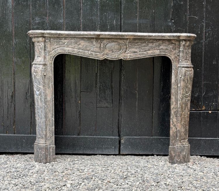 Kamin im Stil Ludwigs XV. aus Stinkal-Marmor, um 1880